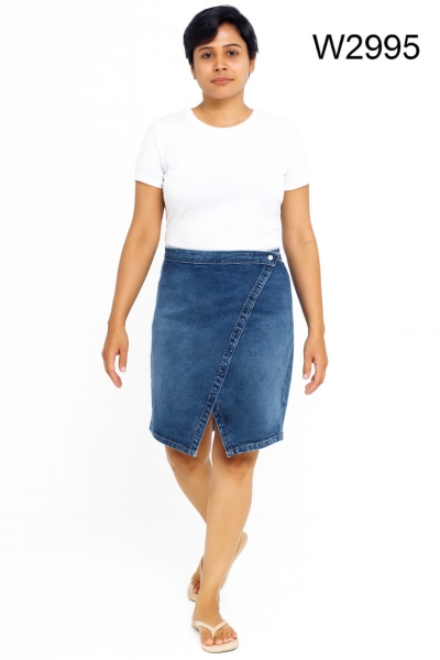 Ladies Denim Skirt (Wrap Around)