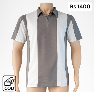 Two Tone T Shirt (Ash) (Popcone)