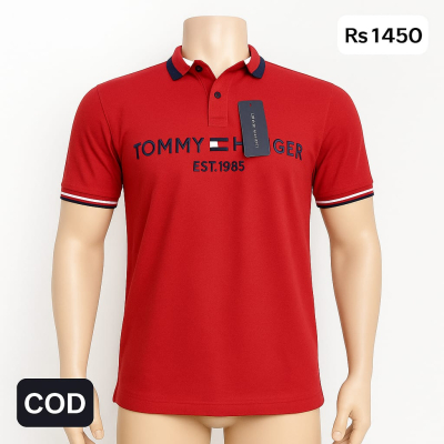 Tommy Collar T Shirt (Red)