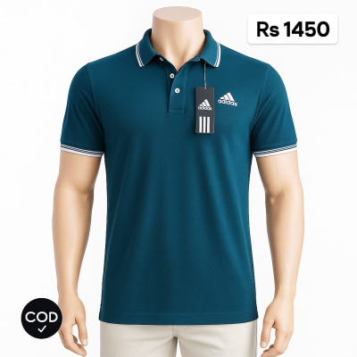 Adidas Collar T Shirt (Navy)