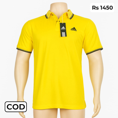 Adidas Collar T Shirt (Yellow)