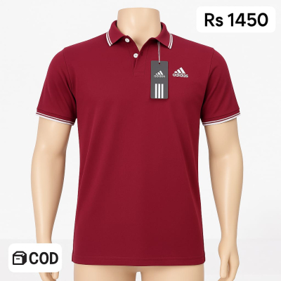Addidas Collar T Shirts (Red)